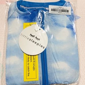 SOLD Little sleepies blue watercolor shortie 18-24 month